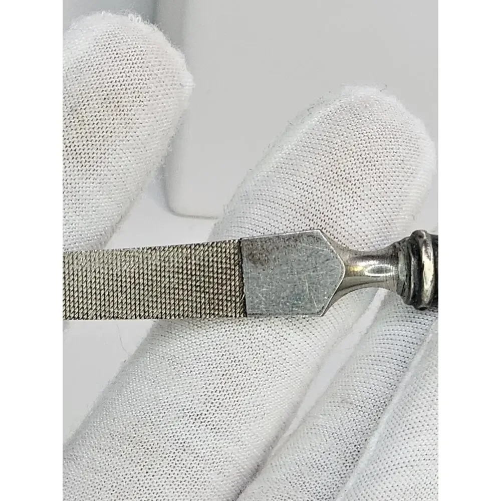 Antique 925 Weighted Silver Engraved 